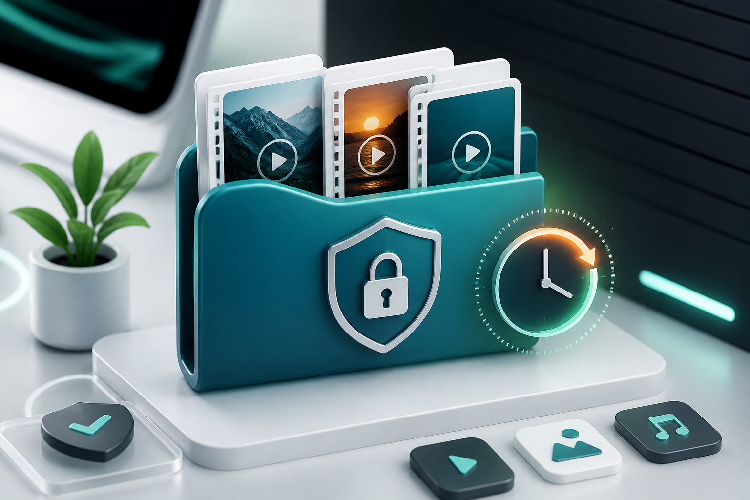 Secure temporary file storage visual